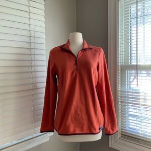 L.L. Bean Women's Orange Quarter-Zip Sweatshirt